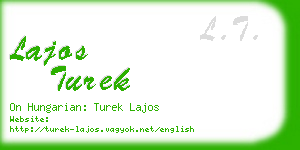 lajos turek business card